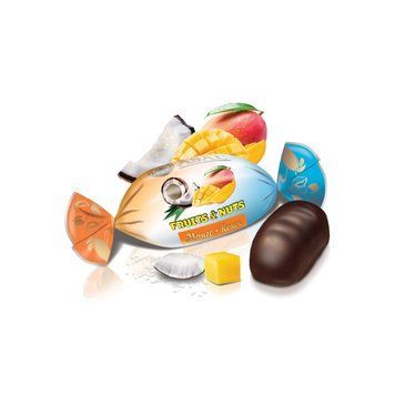 Конфеты ASAL Манго с кокосом, 1 кг