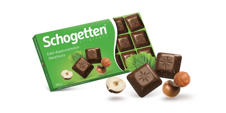 Шоколад Schogetten молочный с лесными орехами