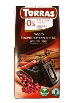 Шоколад Чорний без цукру Кориця&Перец рожевий