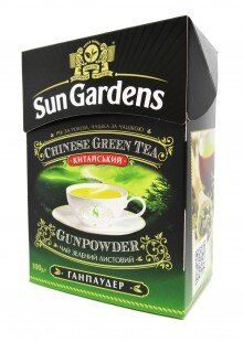 Чай зелений байховий крупнолистовий Gunpowder